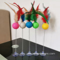 Spring Rainbow Ball Feather Cat Teaser Toy